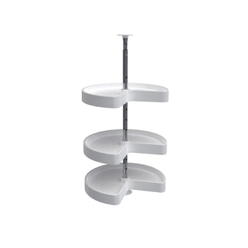 Rev-A-Shelf 18 in Polymer Kidney Lazy Susans 3-Shelf LD-2473-1836-1