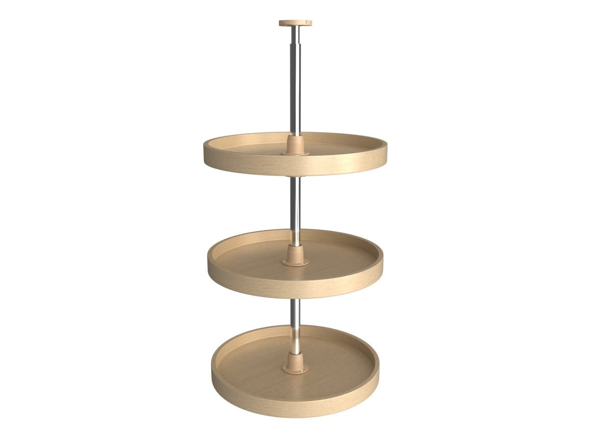 Rev-A-Shelf 18 in Banded Wood Full Circle Lazy Susans 3-Shelf LD-4BW-063-36-1