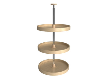 Rev-A-Shelf 18 in Banded Wood Full Circle Lazy Susans 3-Shelf LD-4BW-063-36-1