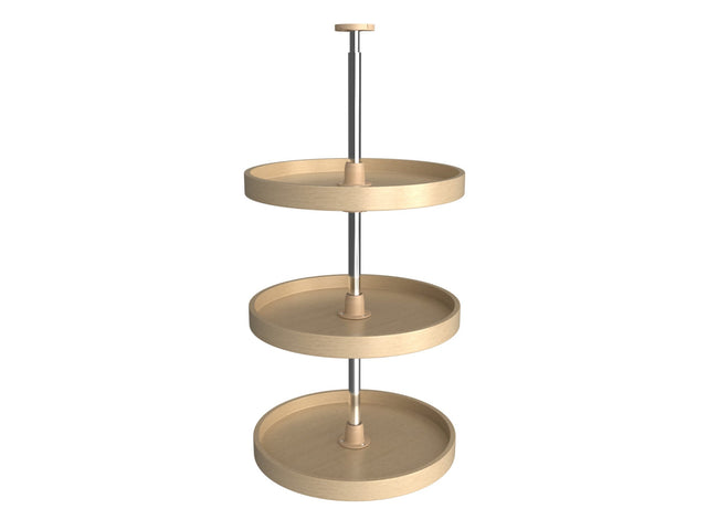 Rev-A-Shelf 18 in Banded Wood Full Circle Lazy Susans 3-Shelf LD-4BW-063-36-1
