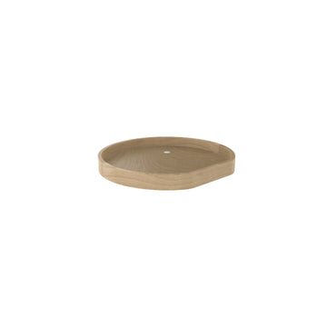 Rev-A-Shelf 20 in Banded Wood D-Shape Lazy Susan Shelf Only LD-4BW-201-1