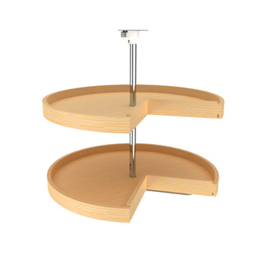 Rev-A-Shelf 28 in Banded Wood Pie-Cut Lazy Susans 2-Shelf LD-4BW-942-28-1