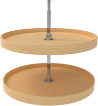 Rev-A-Shelf 28 in Natural Wood Full Circle Lazy Susans 2-Shelf LD-4NW-072-28-1