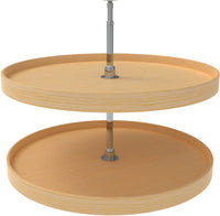 Rev-A-Shelf 32 in Natural Wood Full Circle Lazy Susans 2-Shelf LD-4NW-072-32-1