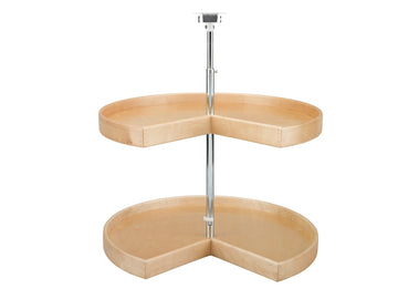 Rev-A-Shelf 28 in Natural Wood Pie-Cut Lazy Susans 2-Shelf LD-4NW-942-28-1