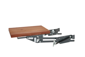 Rev-A-Shelf Heavy Duty Appliance Lift with Walnut Shelf Soft-Close ML-WNHDSCOG-18FL