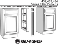 Rev-A-Shelf 3 in Stainless Steel Base Filler Pullout 434-BF