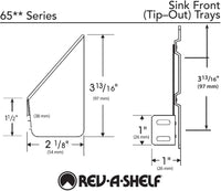 Rev-A-Shelf 11 in Polymer Tip-Out Accessory Trays 6572-52