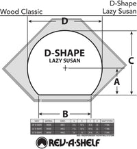 Rev-A-Shelf 31 in Wood D-Shape Lazy Susan Shelf Only 4WLS201-31