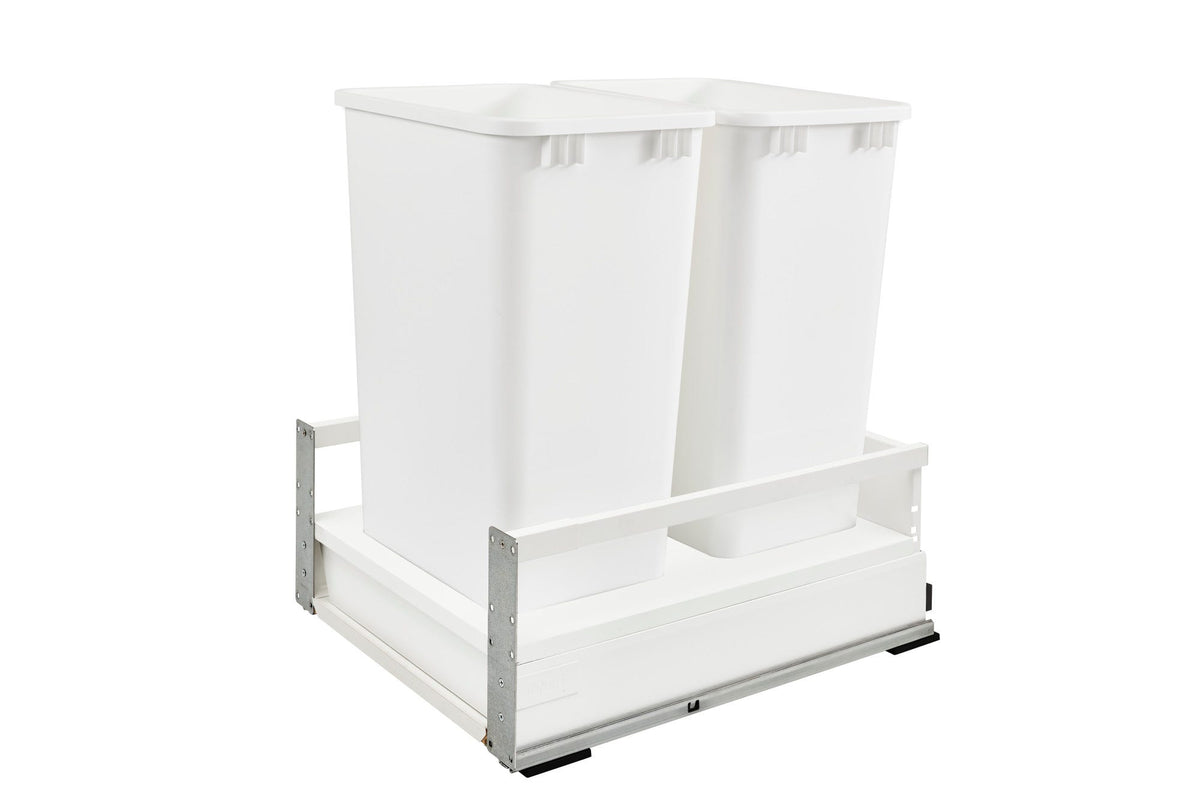 Rev-A-Shelf Double 50 Qrt Tandem Pull-Out Waste Container TWCSC-1850DM-2