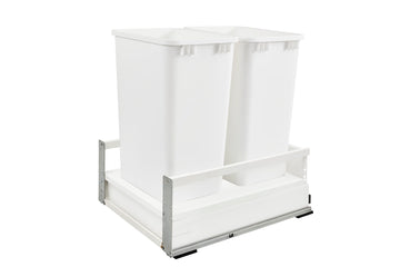 Rev-A-Shelf Double 50 Qrt Tandem Pull-Out Waste Container TWCSC-2150DM-2