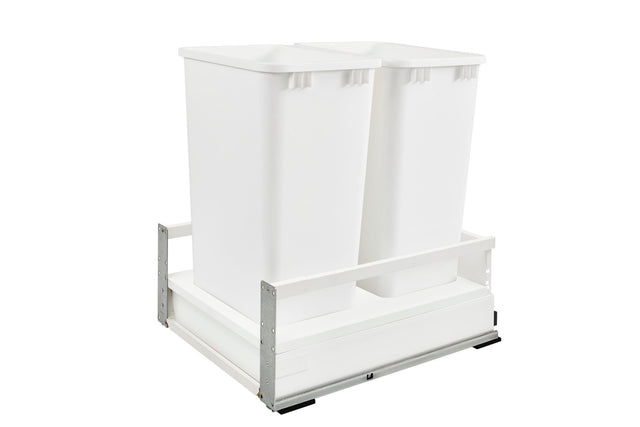 Rev-A-Shelf Servo Double 35 Qrt Tandem Pull-Out Waste Container TWCSD-21DM-2