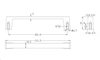 Eglinton Modern Metal Pull BP1076CHBRZ