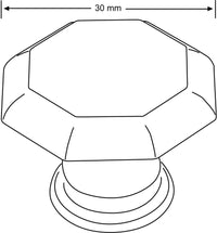 Joliette Transitional Brass Knob BP14630BORB