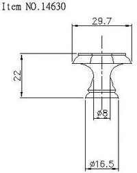 Joliette Transitional Brass Knob BP14630BORB