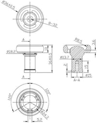 Steampunk Eclectic Aluminum Knob BP220936900