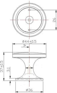 Dalhousie Contemporary Metal Wardrobe Knob BP226544CHBRZ