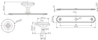 Altadore Transitional Metal Wardrobe Knob and Backplate BP228640CHBRZ