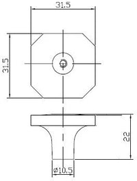 Merritt Contemporary Metal and Crystal Knob BP262603014001