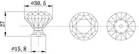 Bolzano Contemporary Crystal Knob BP30303014090
