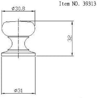 Prairie Traditional Brass Knob BP39313180