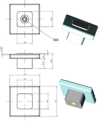 Pomezia Contemporary Acrylic and Metal Knob BP3993404014011