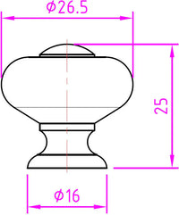 Cherbourg Eclectic Ceramic and Metal Knob BP500330