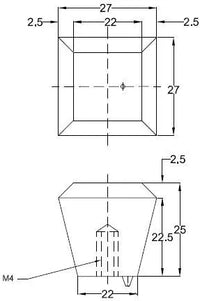 Vegas Eclectic Plastic Knob BP661436602