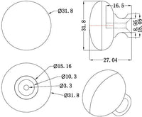 Germain Contemporary Metal Knob BP770140