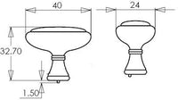 Candiac Traditional Metal Knob BP79040143