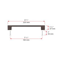 Armadale Modern Metal Pull BP8160192BORB
