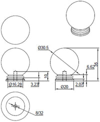 Firenze Traditional Metal Knob BP878930CHBRZ