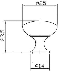 Copperfield Contemporary Metal Knob BP904125192