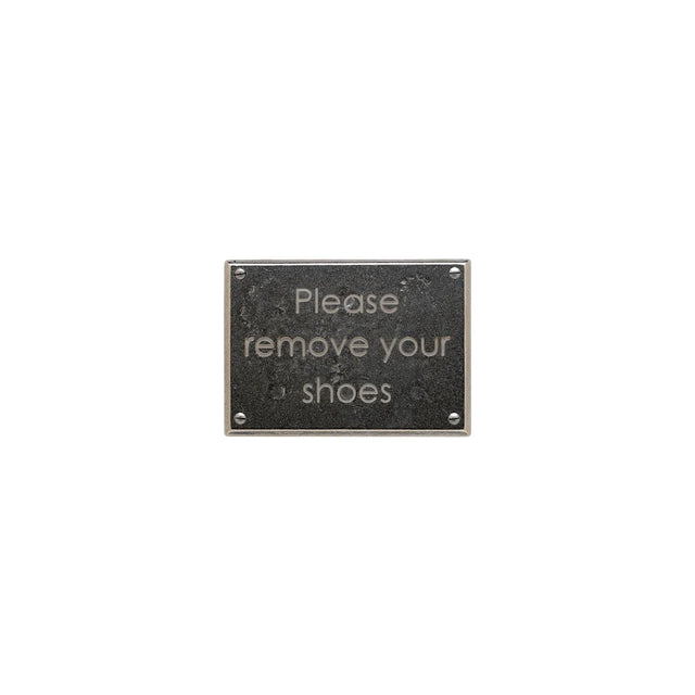 Please Remove Your Shoes Plaque – Century Gothic Font