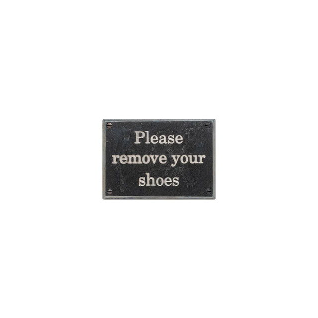 Please Remove Your Shoes Plaque – New Century Schoolbook Font