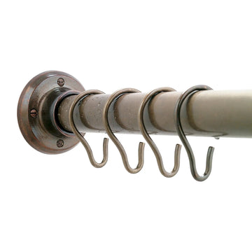 Shower Curtain Rod, Brackets, and Hooks