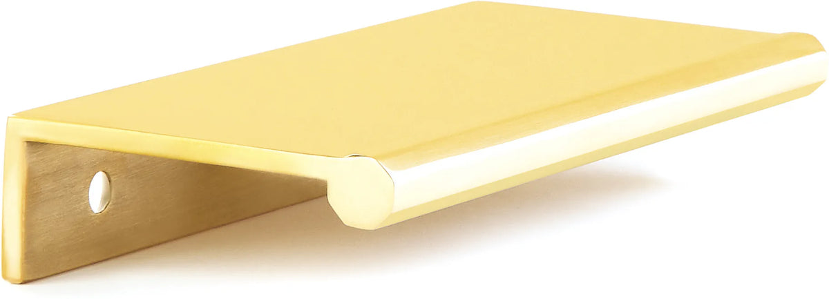 Baker Edge Pull, Unlacquered Brass, 3'' cc, 4-1/4'' Overall 10020-UNBR