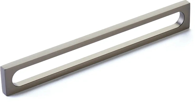 Cafe Pull, Modern Oval Slot, Gun Metal, 8'' cc 10034-GM