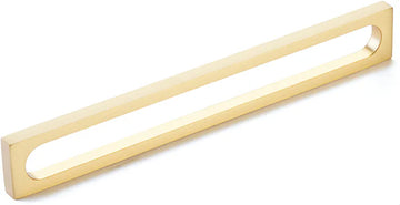 Cafe Pull, Modern Oval Slot, Satin Brass, 8'' cc 10034-US4