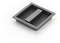 MODO Recessed Pull, Gun Metal, 3-7/8'' x 3-7/8'' Overall 1207-GM