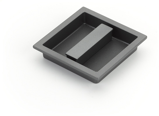 MODO Recessed Pull, Gun Metal, 3-7/8'' x 3-7/8'' Overall 1207-GM