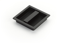 MODO Recessed Pull, Matte Black, 3-7/8'' x 3-7/8'' Overall 1207-MB