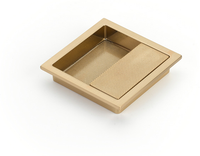 MODO Recessed Pull, Signature Satin Brass, 3-7/8'' x 3-7/8'' Overall 1208-SSB