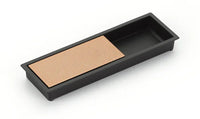 MODO Recessed Pull, Matte Black/Polished Rose Gold, 6-1/4'' x 2'' Overall 1210-MB/PRG