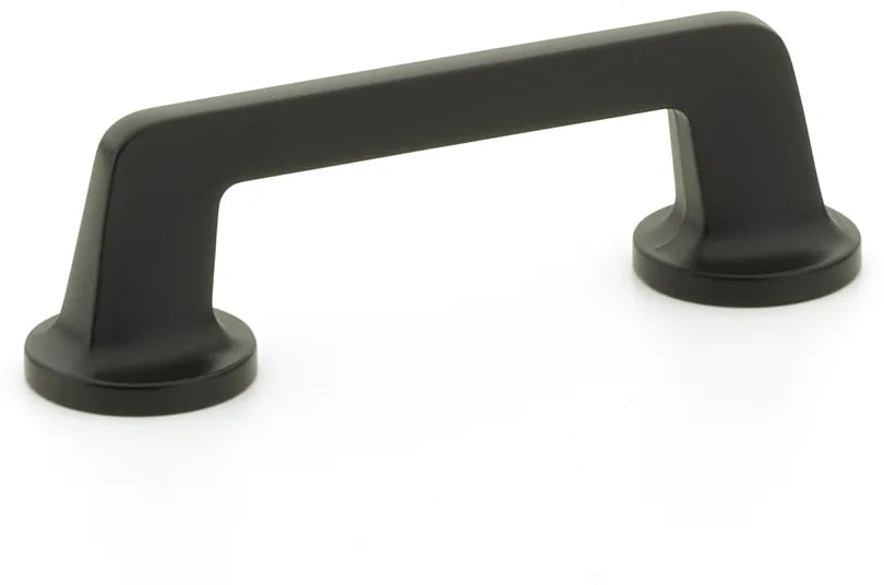 Northport Pull, Round Bases, Matte Black, 3-1/2'' cc 200-MB