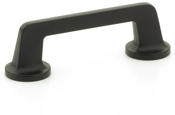 Northport Pull, Round Bases, Matte Black, 3-1/2'' cc 200-MB