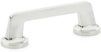 Northport Pull, Round Bases, Polished Chrome, 4'' cc 201-26