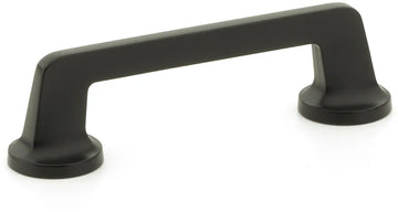 Northport Pull, Round Bases, Matte Black, 4'' cc 201-MB