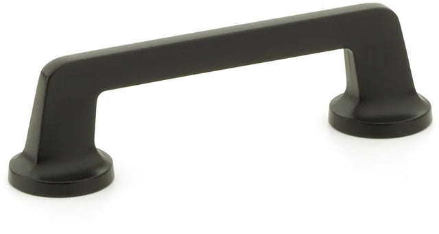 Northport Pull, Round Bases, Matte Black, 4'' cc 201-MB