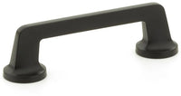 Northport Pull, Round Bases, Matte Black, 4'' cc 201-MB